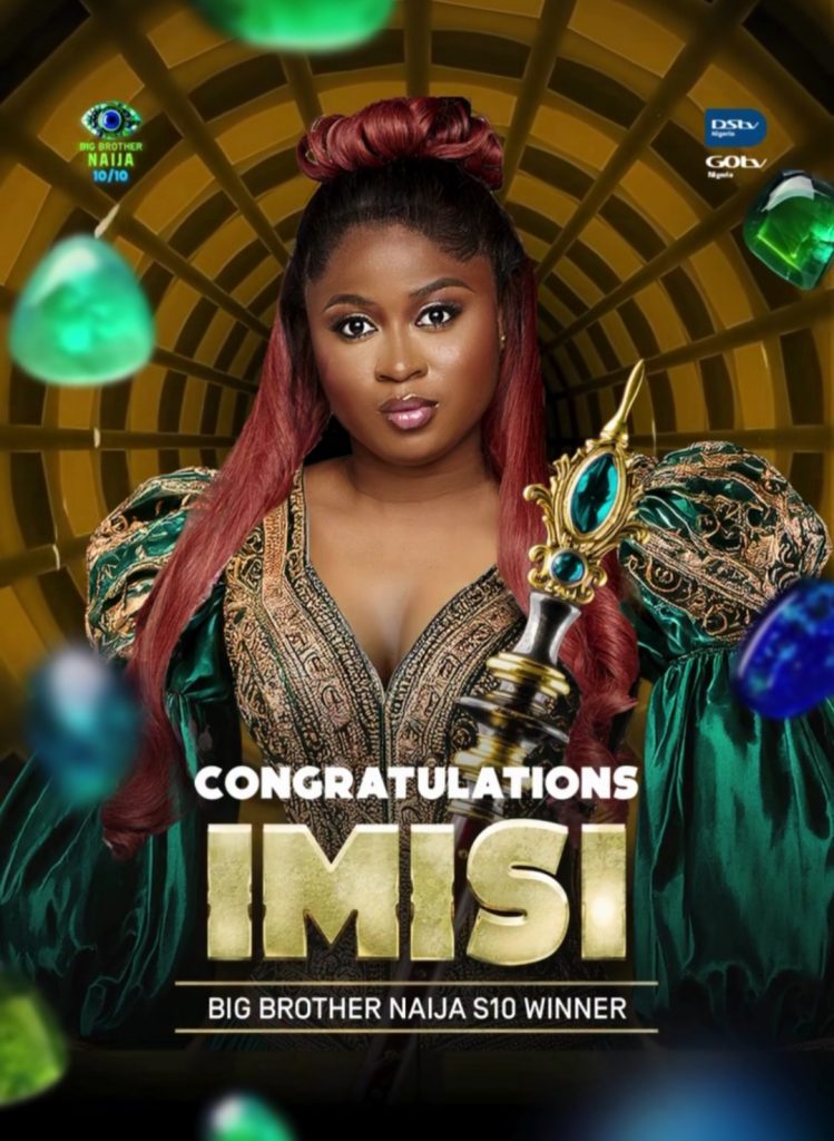 Imisi crowned Big Brother Naija Season 10 winner