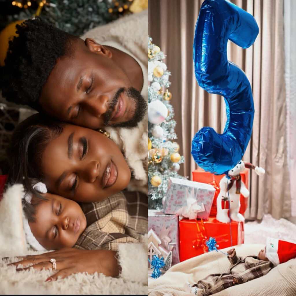 Okopi Peterson and Prudent Gabriel Celebrate Son Keon at Five Months with Christmas Photos