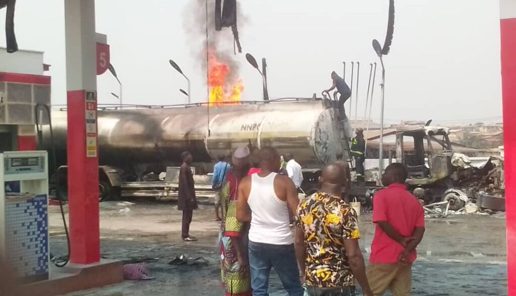 Fire Razes Filling Station, Tanker in Oyo Community