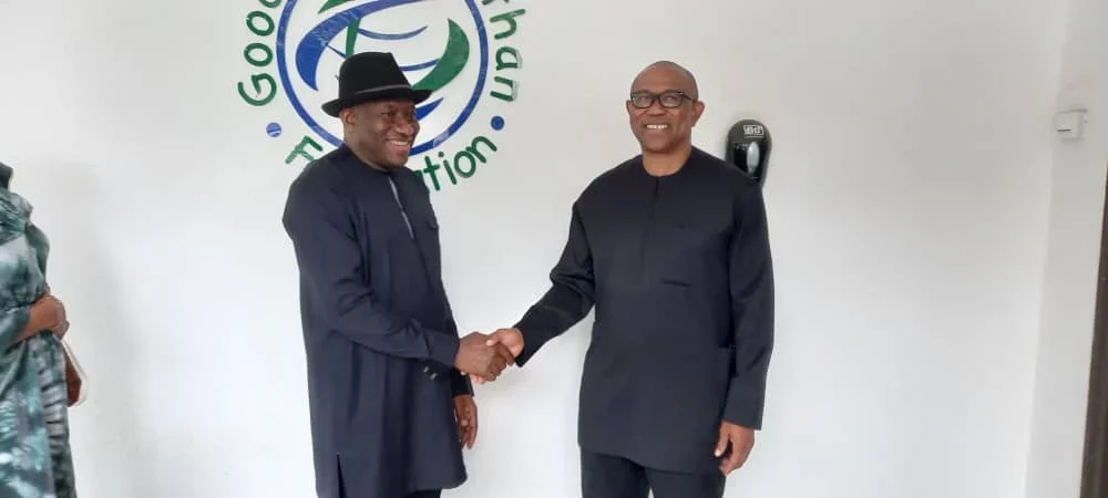 2027 Elections: Goodluck Jonathan, Peter Obi Meet Over Opposition Unity